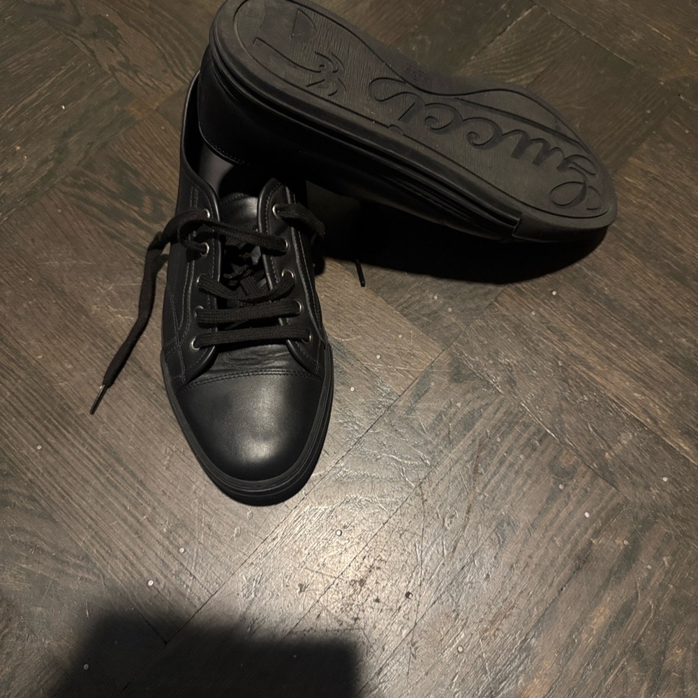 Gucci Men's Black Leather Sneakers